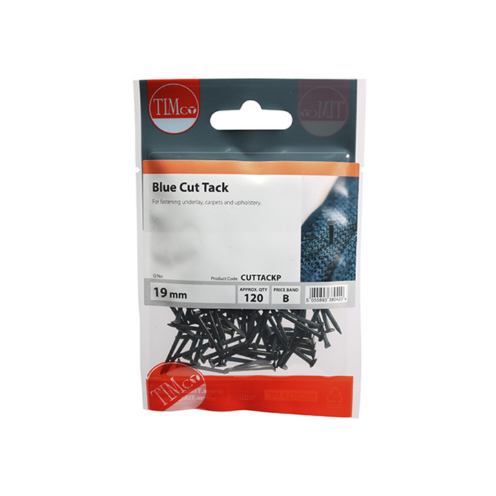 Blued Cut Tacks – Silver Black Nails for Upholstery, Shoe Tacks, Carpet & Carpentry Repair (CUTTACKP)
