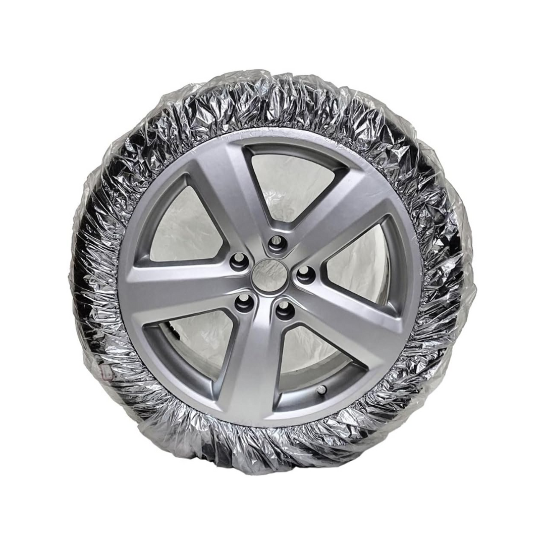 E-Tech Alloy Wheel Refurbishment Tyre Mask – 5‑Pc Set with Insertion Tool – for Alloy Wheel Refurb & Spare Wheel Covers - Up to 24″