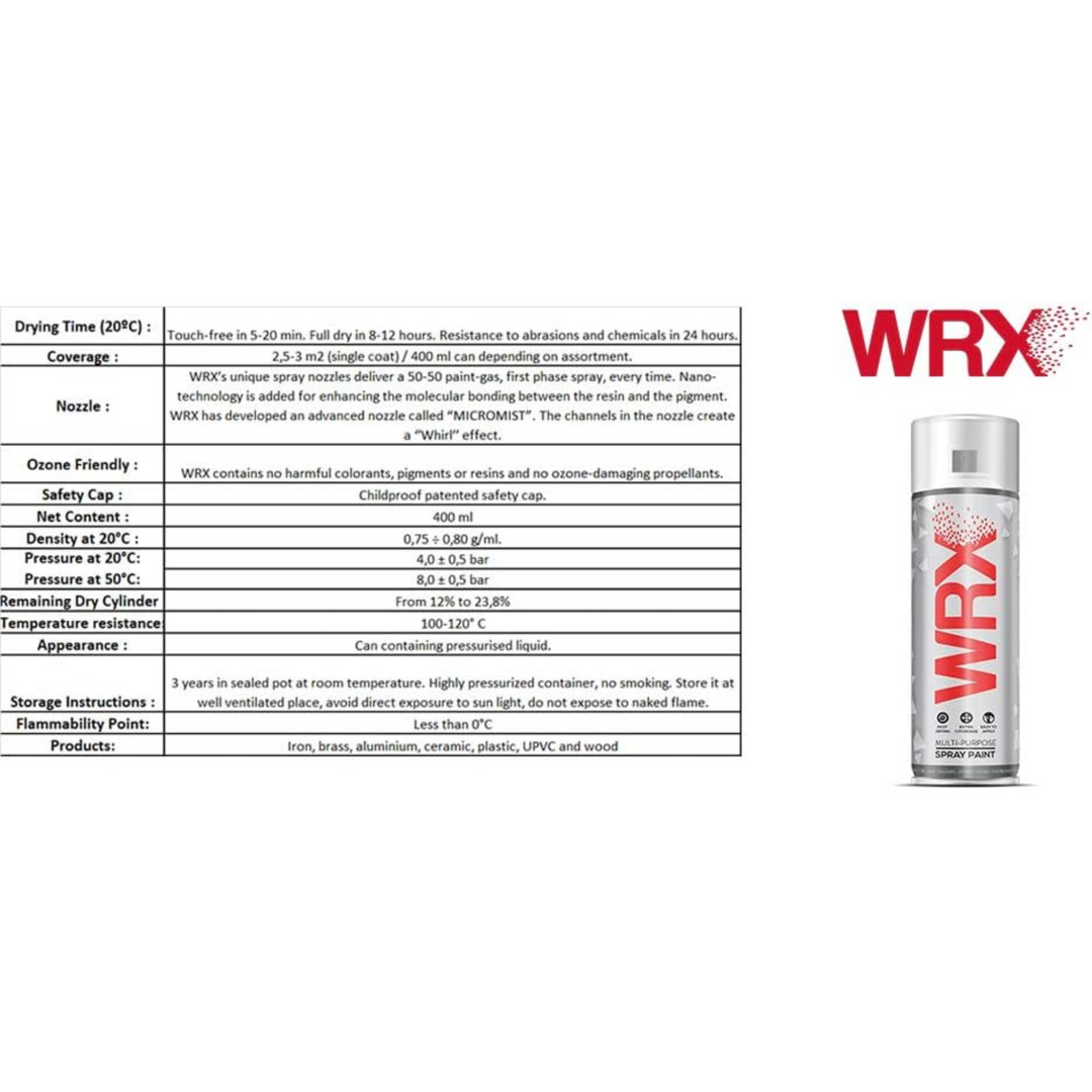 1x WRX Grey Multi‑Purpose Spray Paint – High‑Coverage Acrylic Aerosol for Metal, Plastic, UPVC, Wood & More – Fast‑Drying with Micromist Nozzle