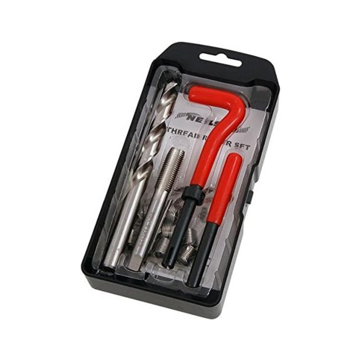 Neilsen Tools - M12 Helicoil Thread Insert Kit – Metric Thread Repair Kit Set for Damaged Threads with Drill, Tap & Insertion Tools