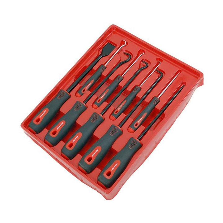 Neilsen Tools – 9pc Hook & Pick Set with Gasket Scraper | Lock Pick Tool Set for Oil Seal Puller, Locks, Silicone & O-Ring Removal