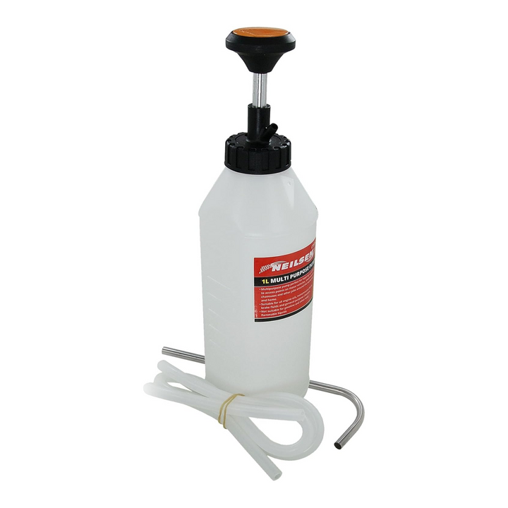 Neilsen Tools – 1L Manual Transmission Fluid | Multi-Purpose Hand Pump for Oil, Brake Fluid, Gearbox, Power Steering & Coolant