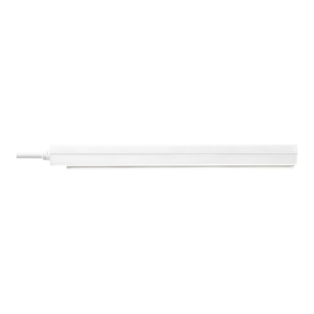 Masterplug 8-Gang Extension Lead - 2m White Surge Bar Trailing Socket Plug Extension Cable with Power Indicator (BEN210-MP)