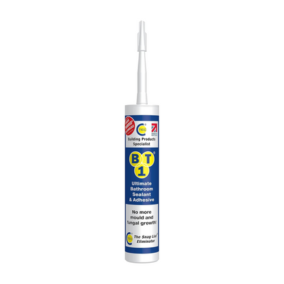 290ml BT1 Ultimate Bathroom Adhesive & Sealant White (535101)