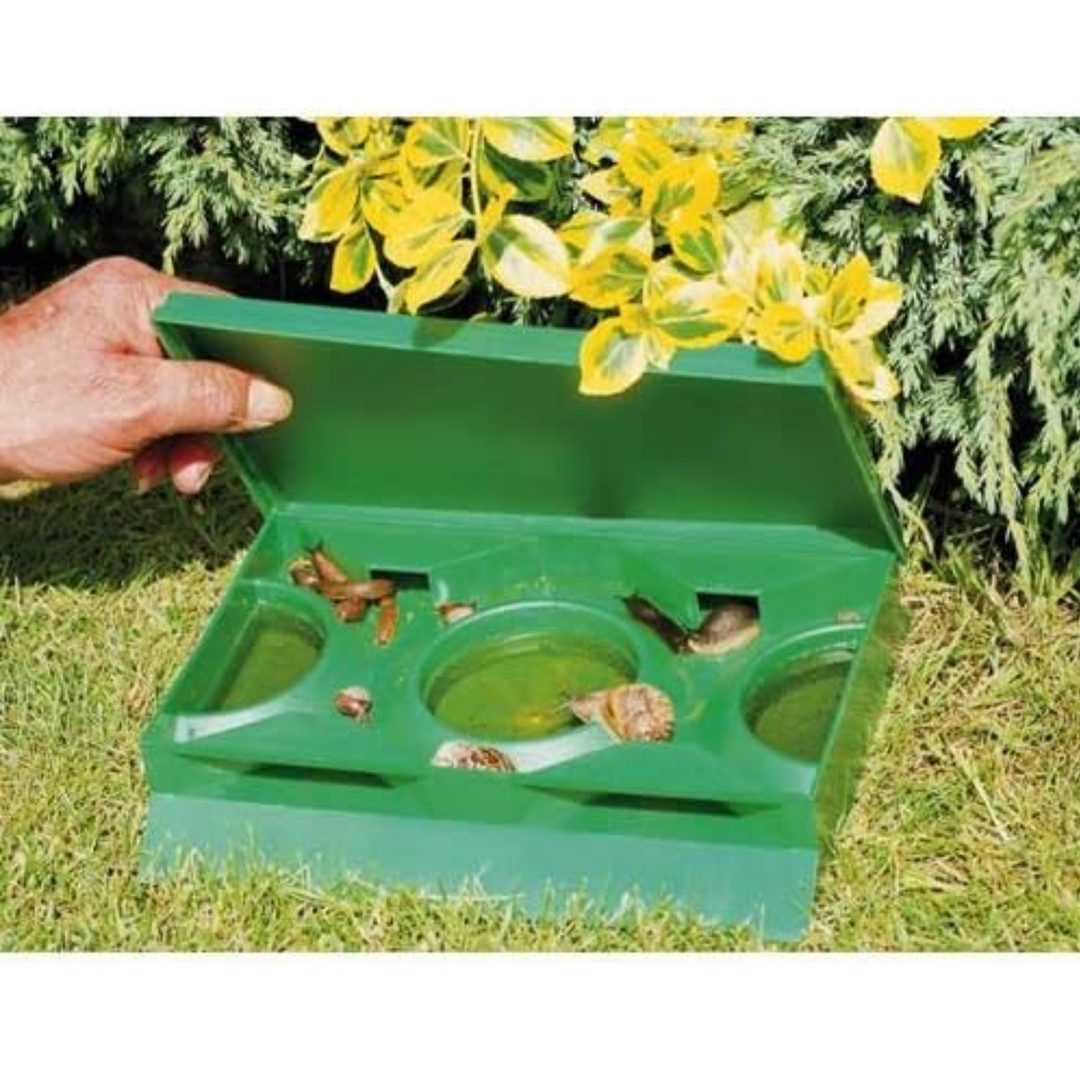 25 × 20 × 10 cm Garland Slug X Trap (Green) – Single Beer Baited Garden Snail & Slug Trap (G93)