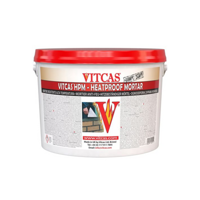 10kg VITCAS Heatproof Mortar Ready-Mixed Refractory Cement for Fire Bricks & High-Temperature Applications