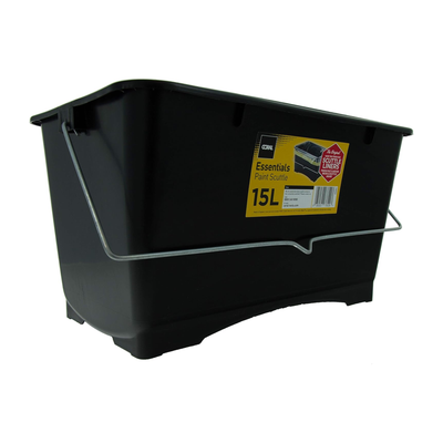 15 Litre Plastic Paint Scuttle with Metal Handle – Coral 73322 Essentials Paint & Paste Container
