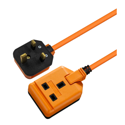 (PACK OF 1) 5m Single Socket Extension Lead – 13A Rewireable Power Cable for Tools, Appliances & Lighting – BS1363 Certified (EXS1315O-01)
