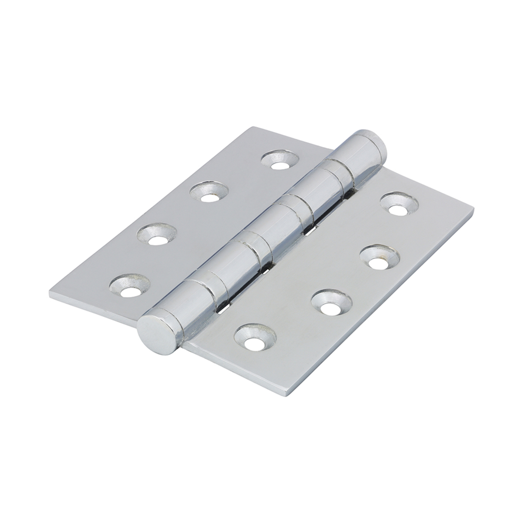 (BOX OF 1 PAIR) Performance Ball Bearing Door Hinge – Solid Brass Polished Chrome – Smooth Silent Operation