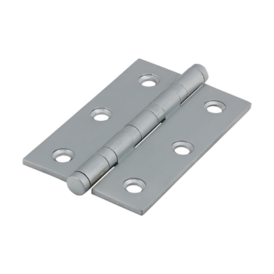 (BOX OF 1 PAIR) Performance Ball Bearing Door Hinge – Solid Brass Satin Chrome – Smooth Silent Operation