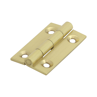 (BAG OF PAIR 1) Solid Drawn Hinge – Solid Brass Polished Brass Finish – Square Corner Cupboard & Cabinet Door Hinge