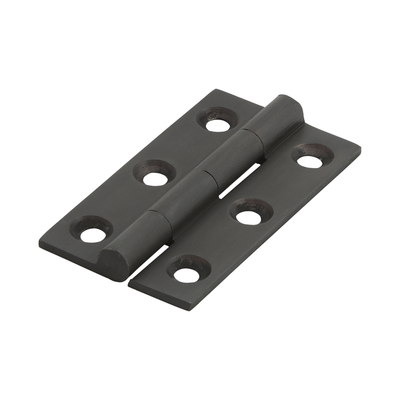 (BAG OF 1 PAIR) Solid Drawn Hinge – Solid Brass Bronze Finish – Square Corner Cupboard & Cabinet Door Hinge