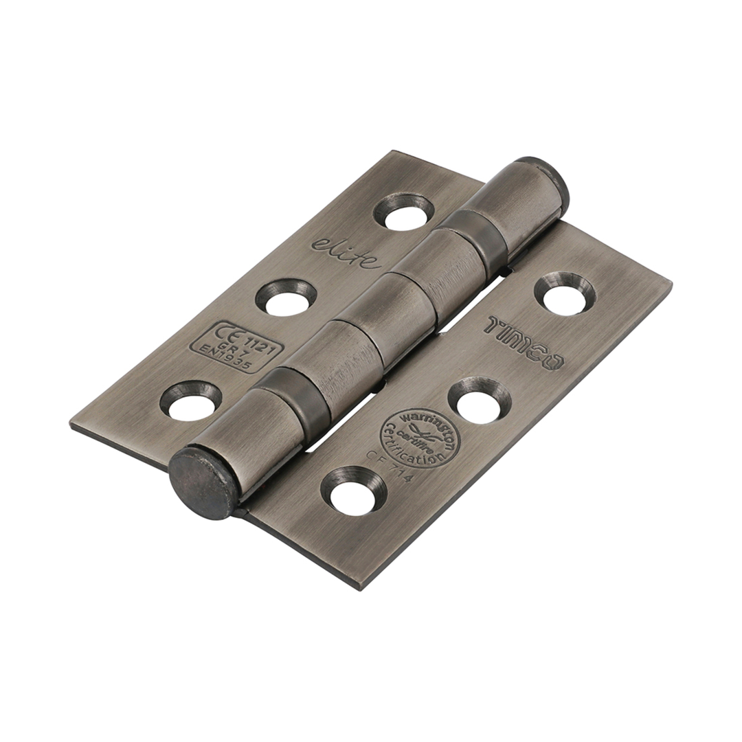 (BOX OF 1 PAIR) Grade 11 Fire Door Hinges – Square Corner Ball Bearing Hinges for 30 & 60 Minute Fire Doors up to 80kg