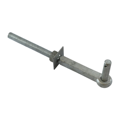(1 UNIT) Gate Hook to Bolt – Hot Dipped Galvanised Gate Fitting with Square Plate Washer & Hex Nuts – For 4" to 10" Timber Posts
