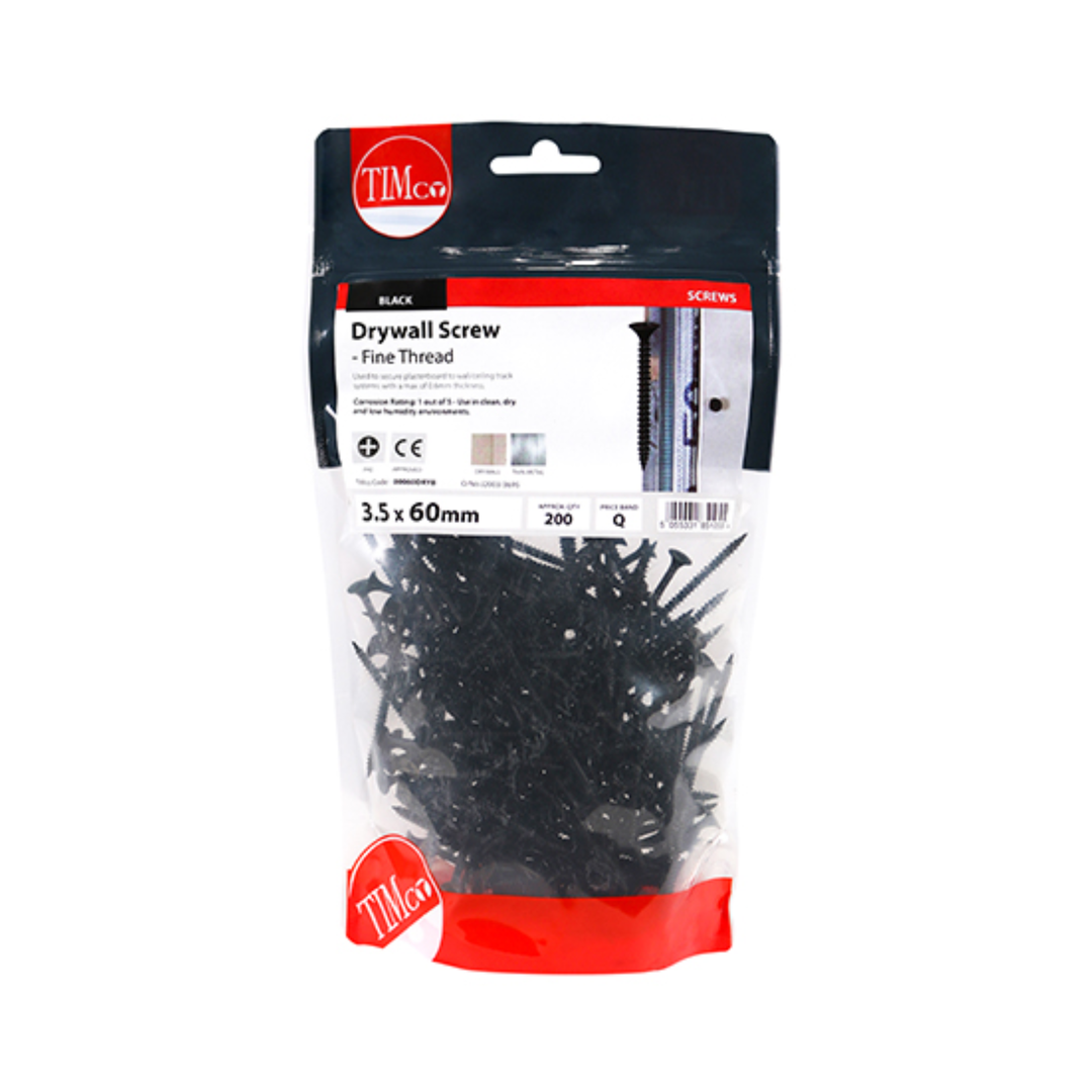 Drywall PH Bugle Fine Thread Grey Screws – Bugle Head PH-2 Recess & Twin Thread Fixings