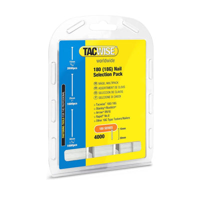Tacwise 0205 Type 180 / 15-30 mm Galvanised 18G Brad Nails, Pack of (4000)