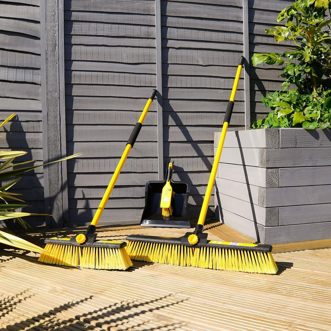Charles Bentley Garden Broom - 24 Inch Bulldozer Brooms Floor Scrub Brushes for Artificial Grass