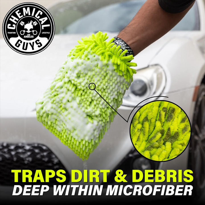 Chemical Guys Microfiber Wash Mitt Chenille Premium Scratch-Free (New Version)