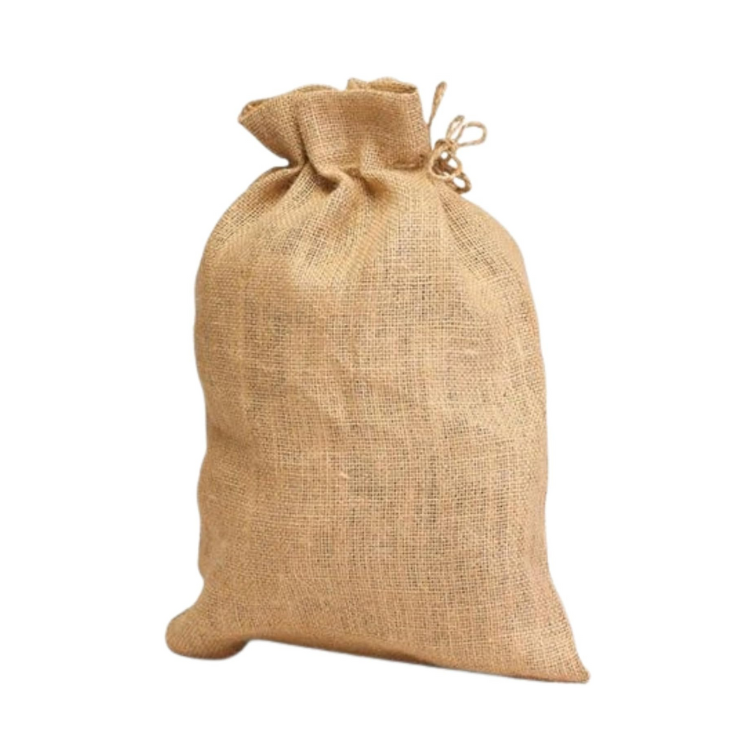 34 x 74cm Natural Burlap Sacks Eco-Friendly Hessian Potato Sacks, Coffee Sacks Drawstring Jute Bags