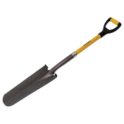 Roughneck Garden Spade - Fence Post Hole Digger Drainage Shovel 1070mm/42 inch, Black