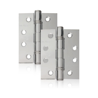 4Inch Ball Bearing Fire Door Hinge (100mm x 75mm) - Internal Doors (Chrome)