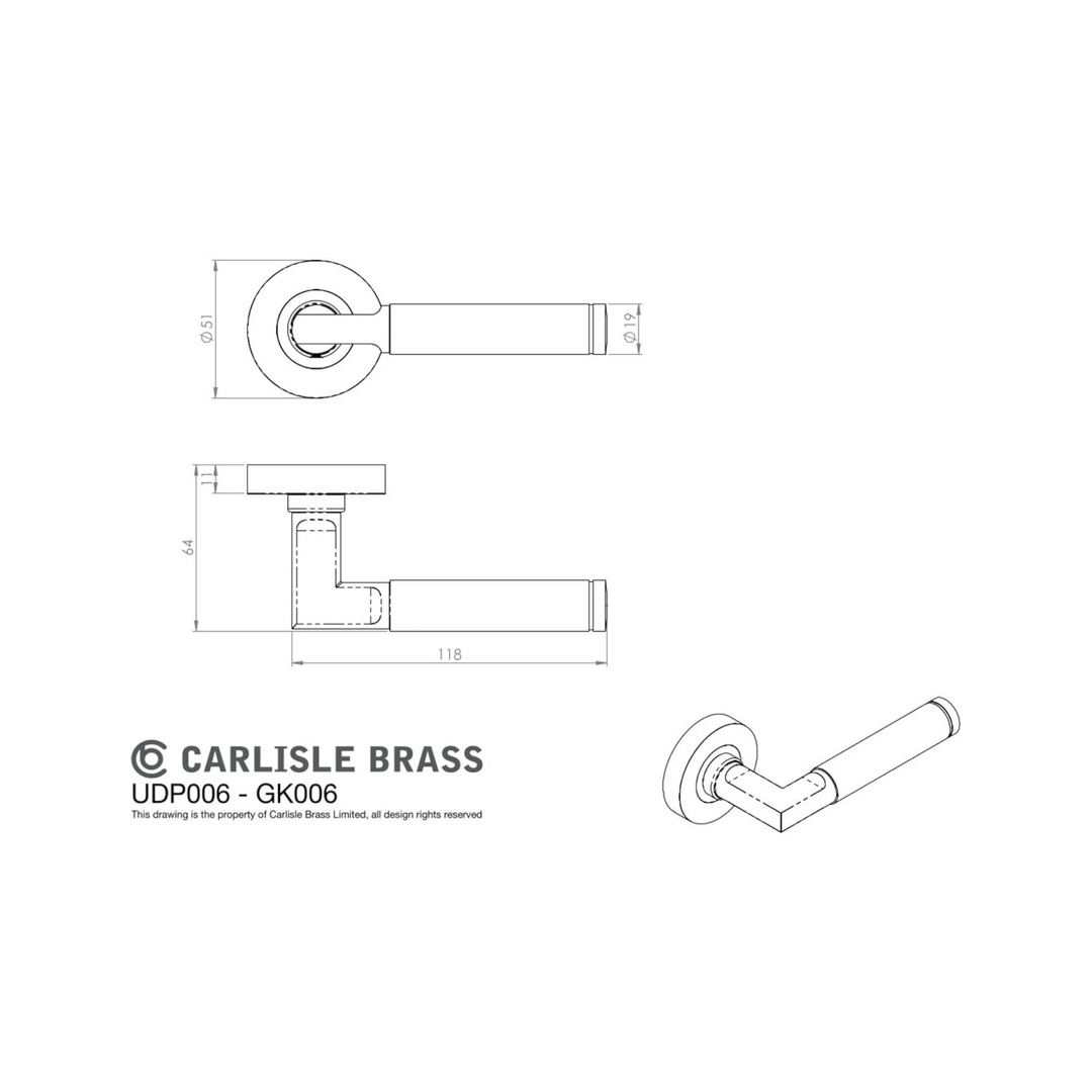 Carlisle Brass - Belas Door Handle Set Tubular Latch Ultimate Pack 76mm