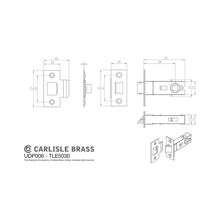 Carlisle Brass - Belas Door Handle Set Tubular Latch Ultimate Pack 76mm