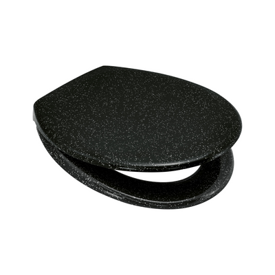 Toilet Seat - Rainbow Soft - Black Glitter