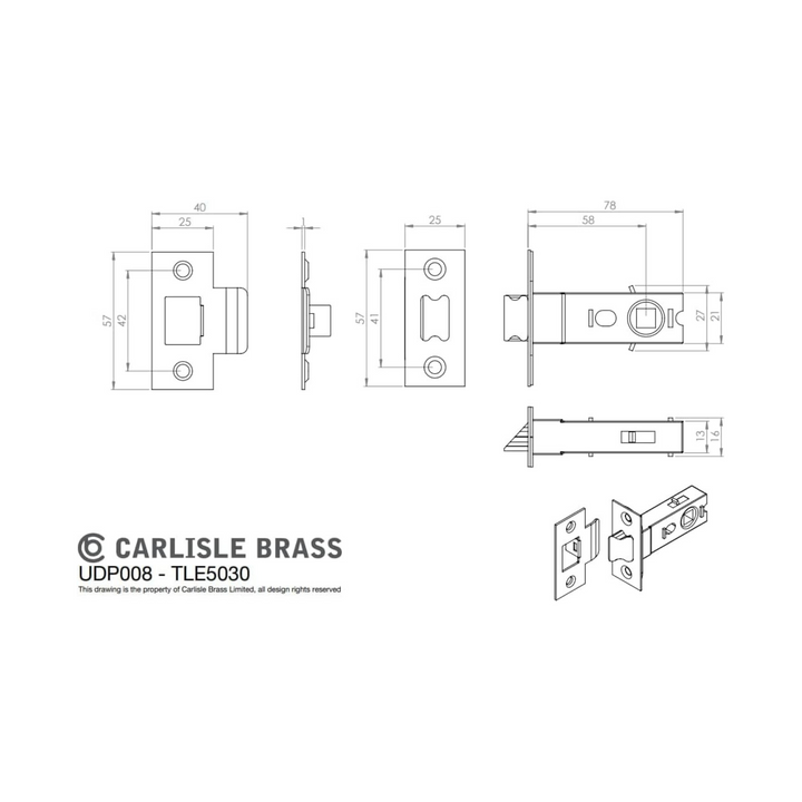 Carlisle Brass - Sines Door Handle Set Tubular Latch Ultimate Pack 76mm