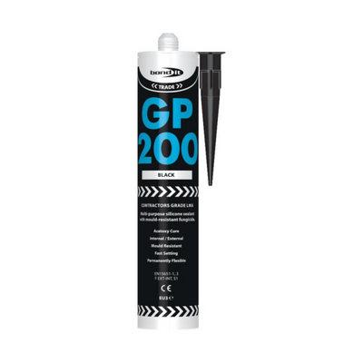 GP200 Contractors Grade LMA Silicone Sealant Black