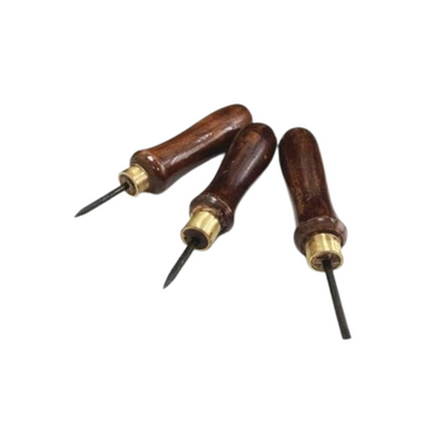 3PC Bradawl Set Wood Handle