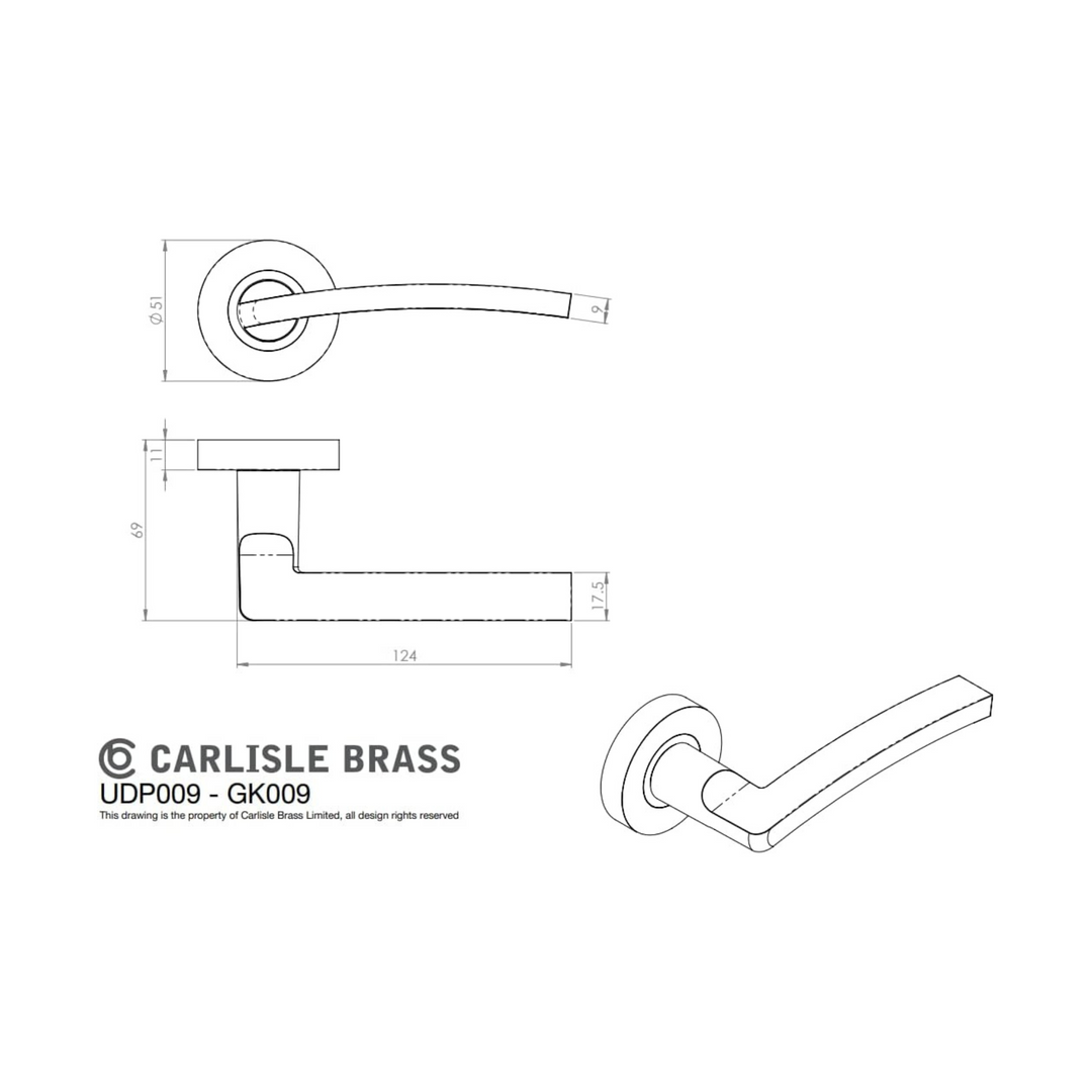 Carlisle Brass - Tavira Door Handle Set Tubular Latch Ultimate Pack 76mm