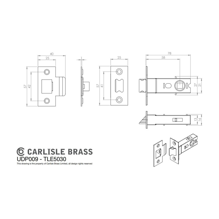 Carlisle Brass - Tavira Door Handle Set Tubular Latch Ultimate Pack 76mm