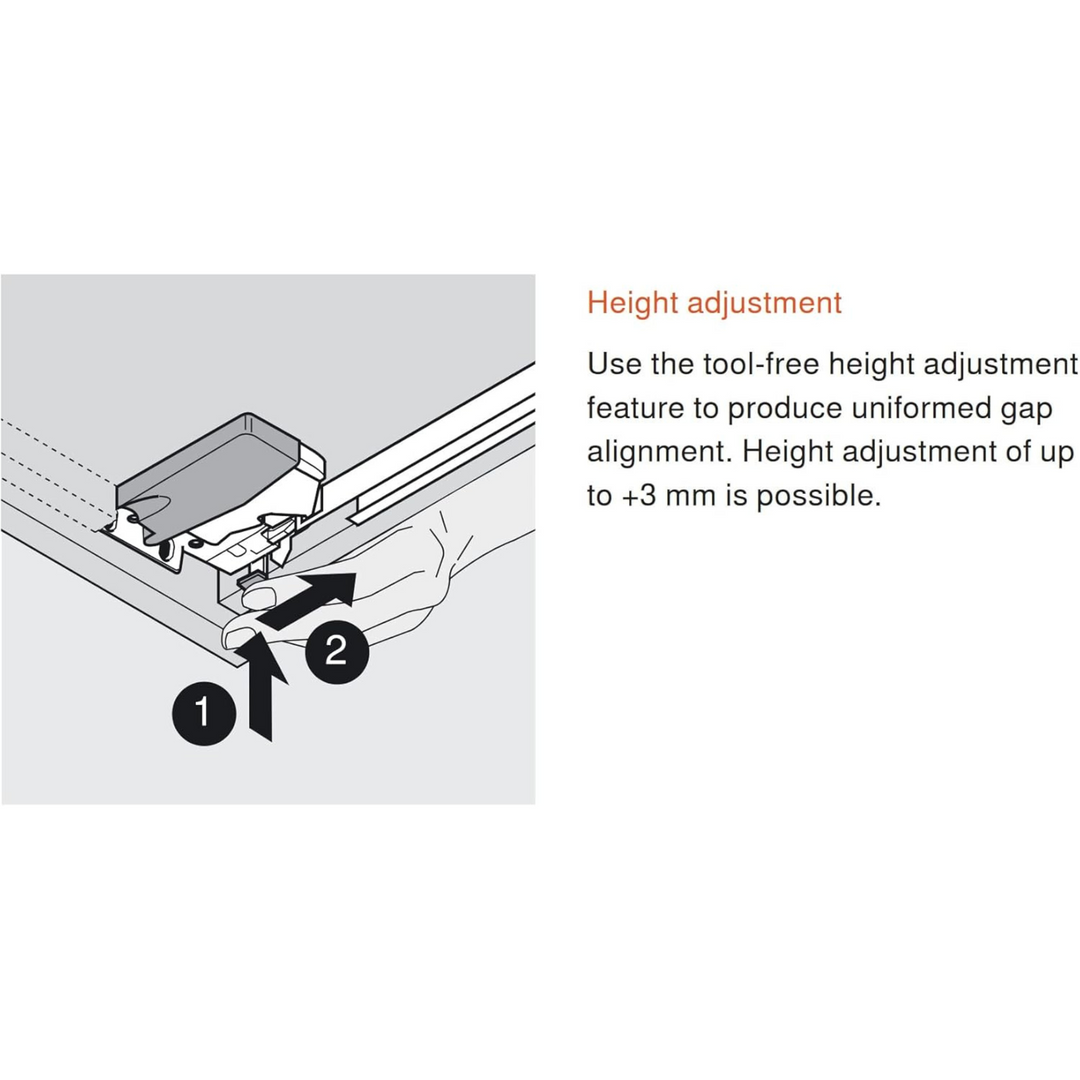 Blum T51.1700 Tandem Front Locking Device for Drawer Runners (Orange)