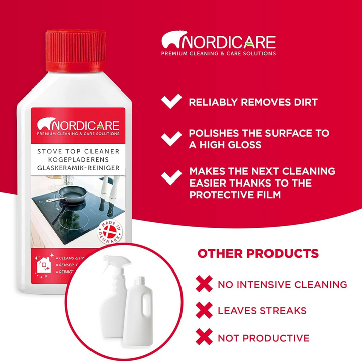 Nordicare - 250ml Hob Cleaner for Glass & Ceramic Polish Induction Stove Top Cleaner