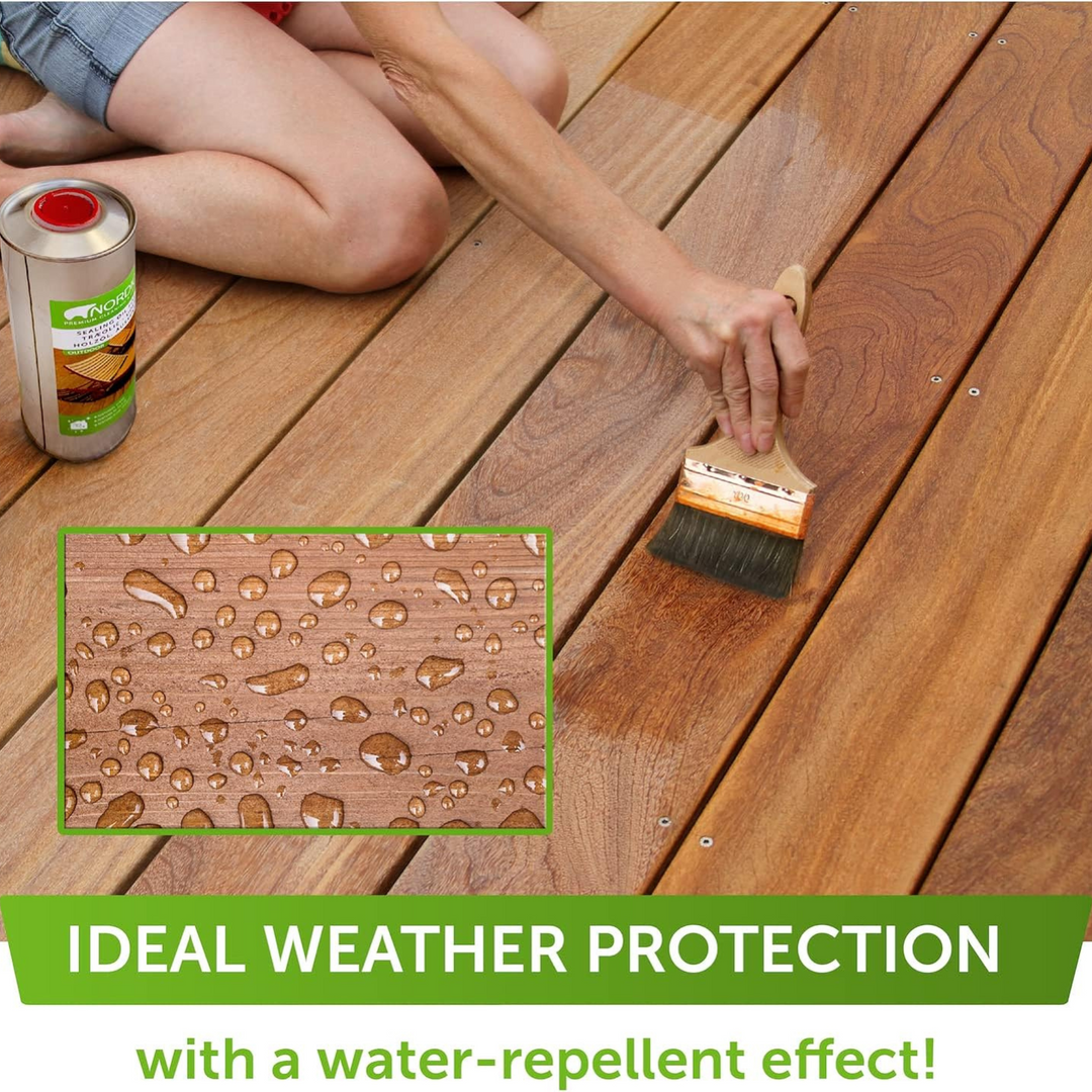 Nordicare - 1L Wood Sealer Danish Oil for Outdoor Wood Furniture Teak Protector