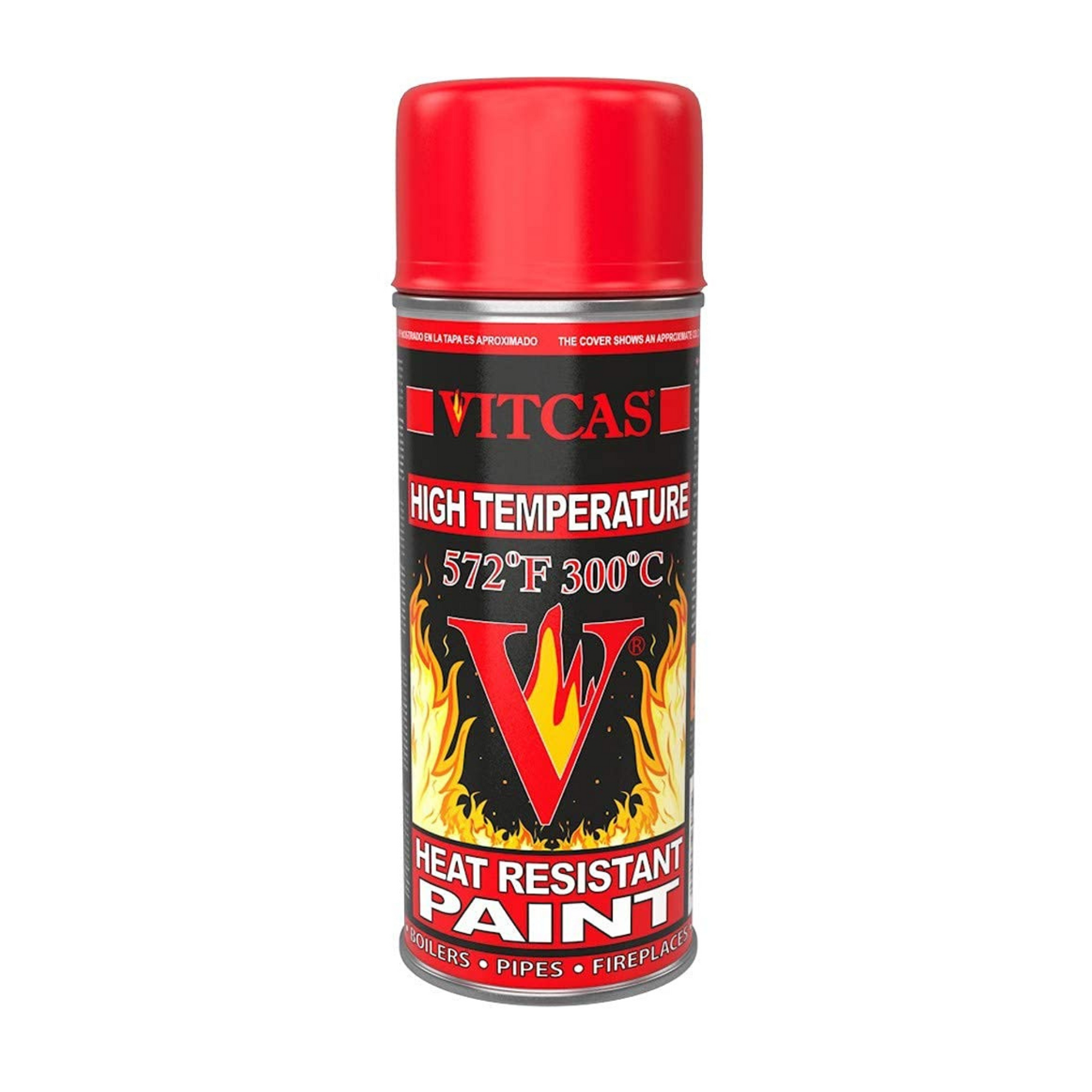 Vitcas Heat Resistant Spray Paint Red 400ml Fixings Direct