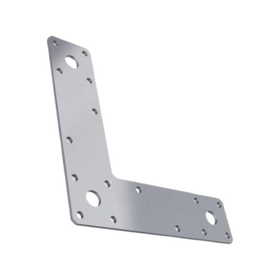 Pack of 10 150 x 150 x 2mm Galvanised L Brackets Used for Builders Connecting Timbers