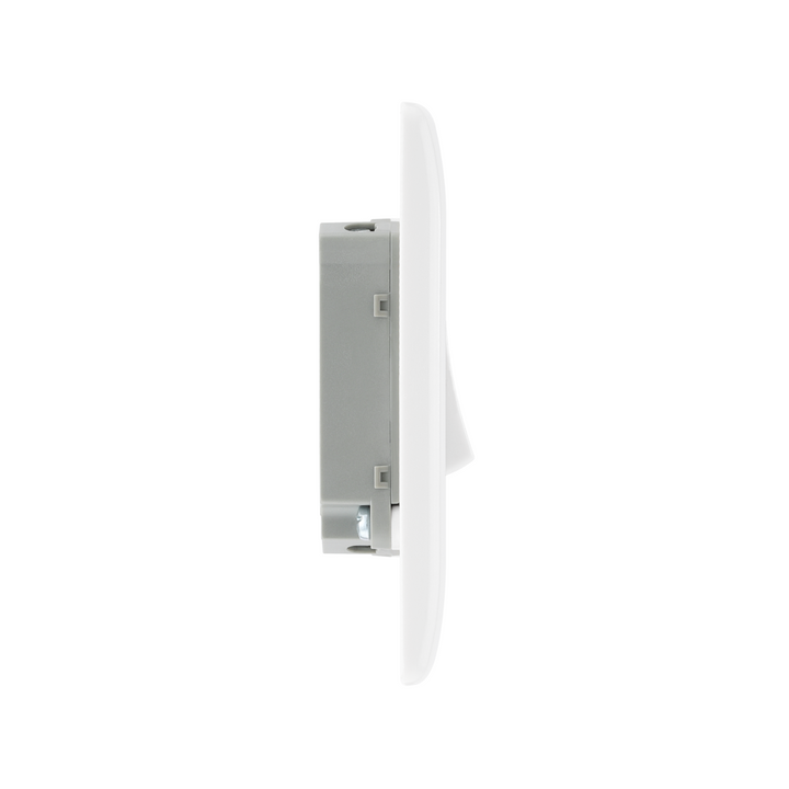 BG Electrical - 16AX Nexus White Molded 2-way Double Light Switch