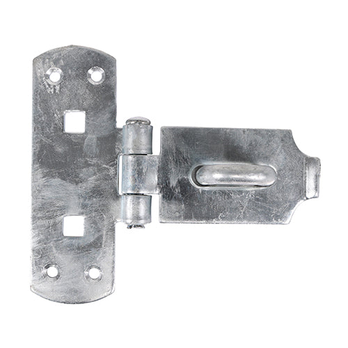 6" Vertical Pattern Bolt-On Hasp & Staple – Hot Dipped Galvanised Locking Plate for Gates, Sheds & Doors