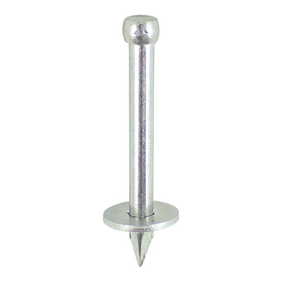 Masonry Nails – Washered Zinc-Plated Nails for Concrete & Brick Fixings – Hardened Carbon Steel Construction