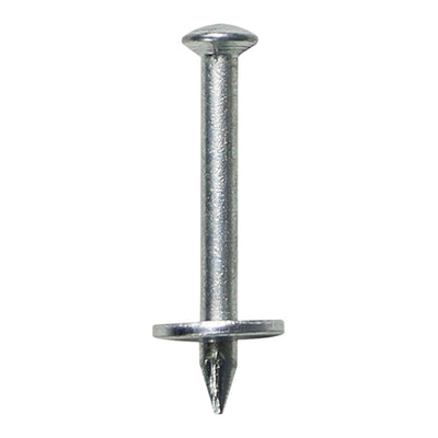 Masonry Nails - Mickey Style Zinc Plated with Washer Head for Fixing Sheet Materials