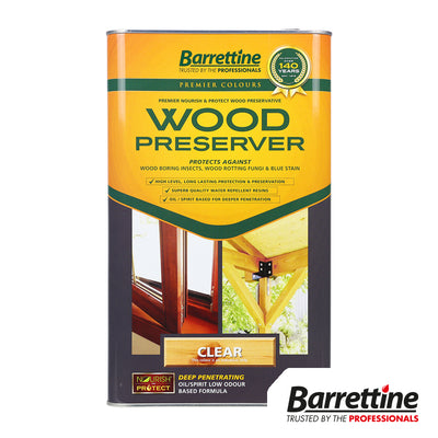 5L Wood Preserver Clear | Deep Penetrating Oil Formula | Long Lasting Exterior Wood Protection