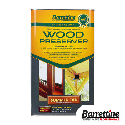 5L Wood Preserver Summer Tan | Deep Penetrating Oil Formula | Long Lasting Exterior Wood Protection