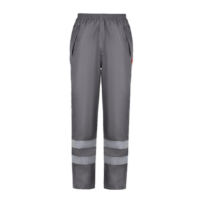 Charcoal Waterproof Trousers | Heavy Duty Lightweight Rain Gear | Elasticated Waist Work Over Trousers