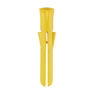 5.0 x 25mm Yellow Premium Plastic Plugs (1000 Pack) | Concrete, Brick & Block Wall Plugs | To Fit Screw Gauge 4-8
