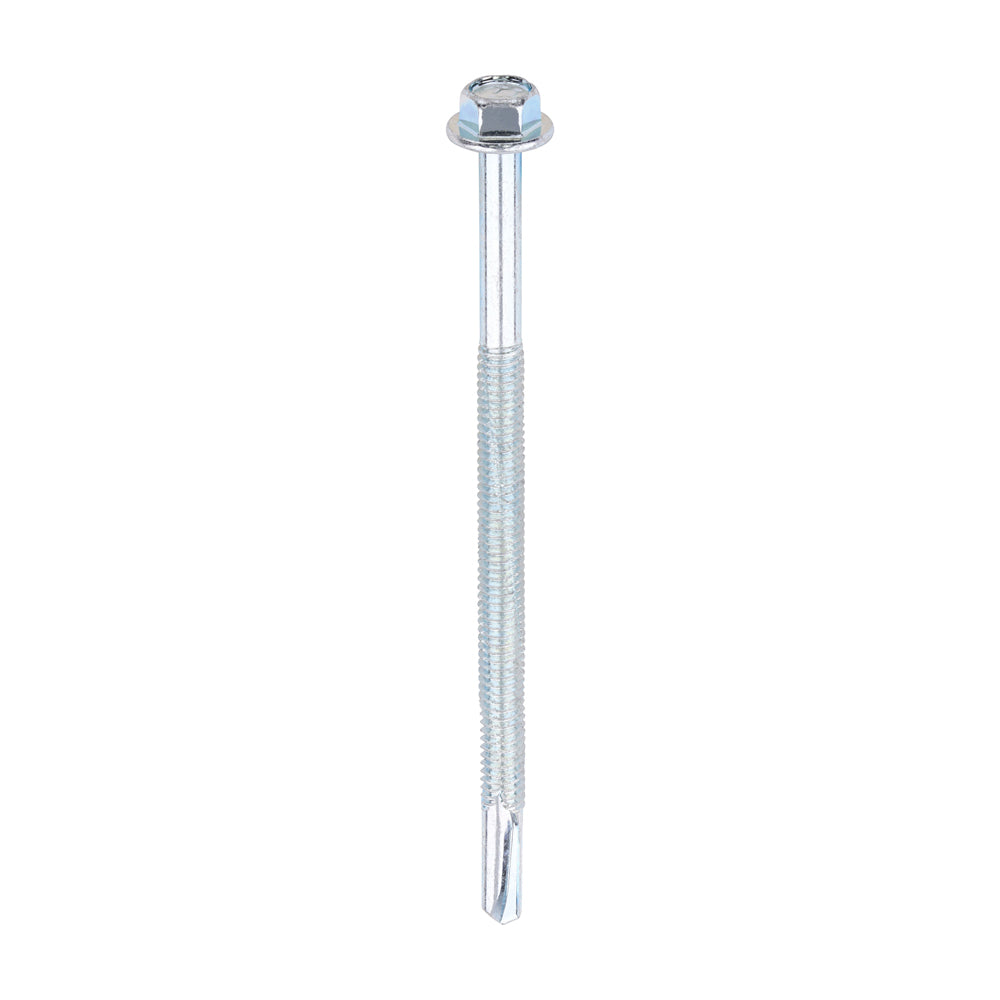 Metal Construction Heavy Section Screws – Hex Head Self-Drilling Zinc Screws for Steel Fixing Applications (BOX OF 100)