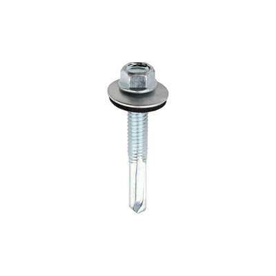 Metal Construction Heavy Section Screws - Hex EPDM Washer Self-Drilling Zinc
