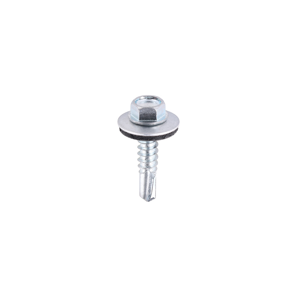 Metal Construction Light Section Screws – Hex Head with EPDM Washer – Self-Drilling Zinc Coated
