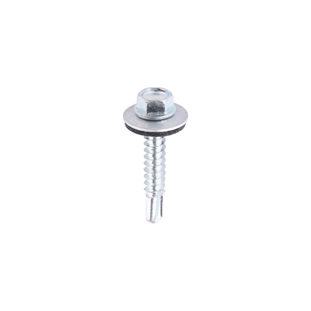 Metal Construction Light Section Screws – Hex Head with EPDM Washer – Self-Drilling Zinc Coated